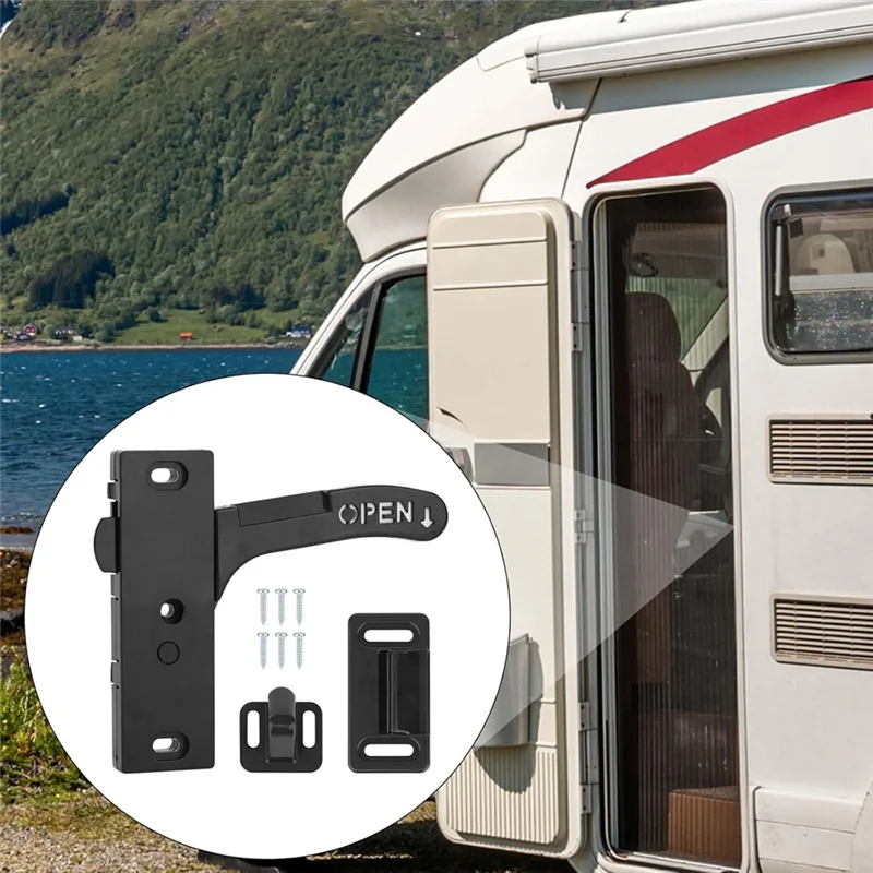 【B07R】RV للمنزل المتنقل، طقم استبدال بمقبض باب شاشة التخييم أقرب - تصميم اليد اليمنى #2