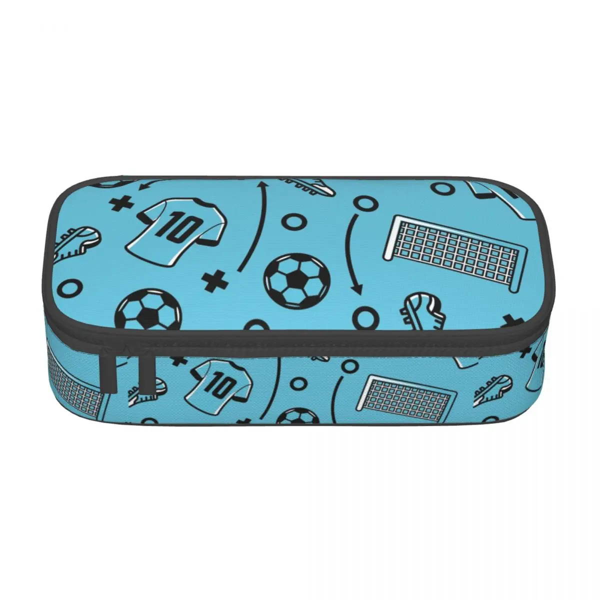 Customized Kawaii Football Soccer Pencil Cases for Boys Gilrs Large Capacity Pencil Box Stationery