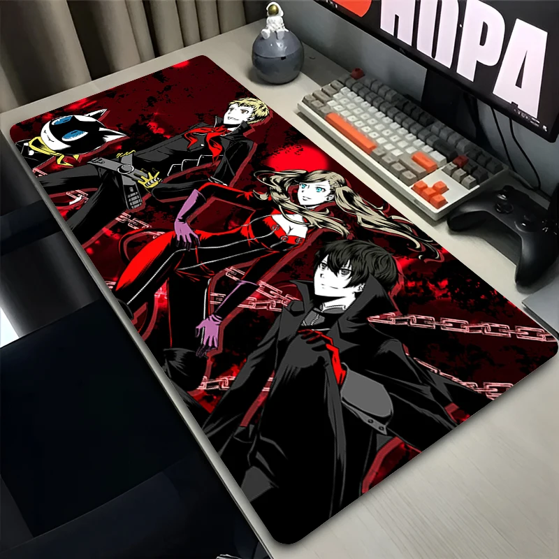 Mauspad, PC, rutschfest, Gummi, cooles Mauspad, Laptop, Gamer, Schrank, Tastatur, Pad, Büro, Computer, Gaming, P-persona 5, Schreibtisch-Mauspad