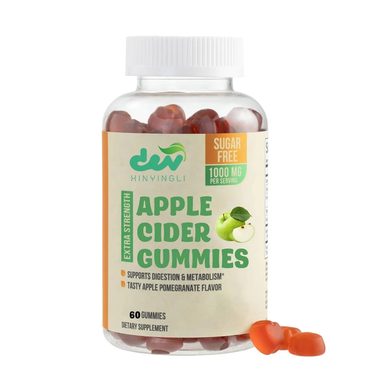 Gomitas de Vinagre de Manzana - Gomitas de ACV Sin Azúcar, Vitaminas, Apoya el Metabolismo y la Energía, Sin Gelatina, Sin Gluten