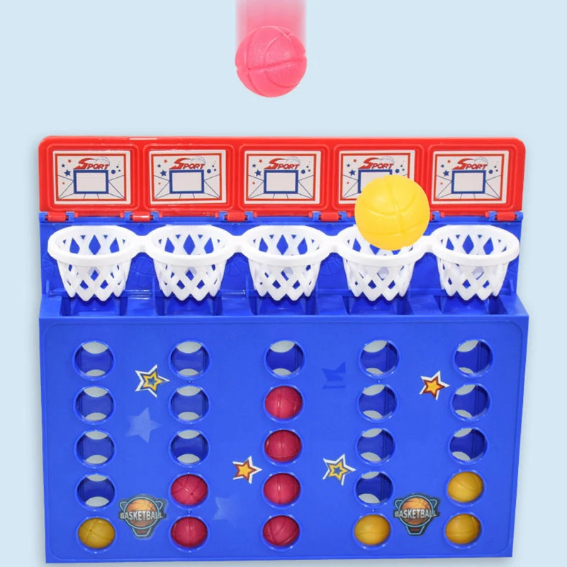 Bouncing Ball Shot Board Game,Connect 4 Balls to Win, Family and Friends Fun, Boosts Kids\' Logic Skills