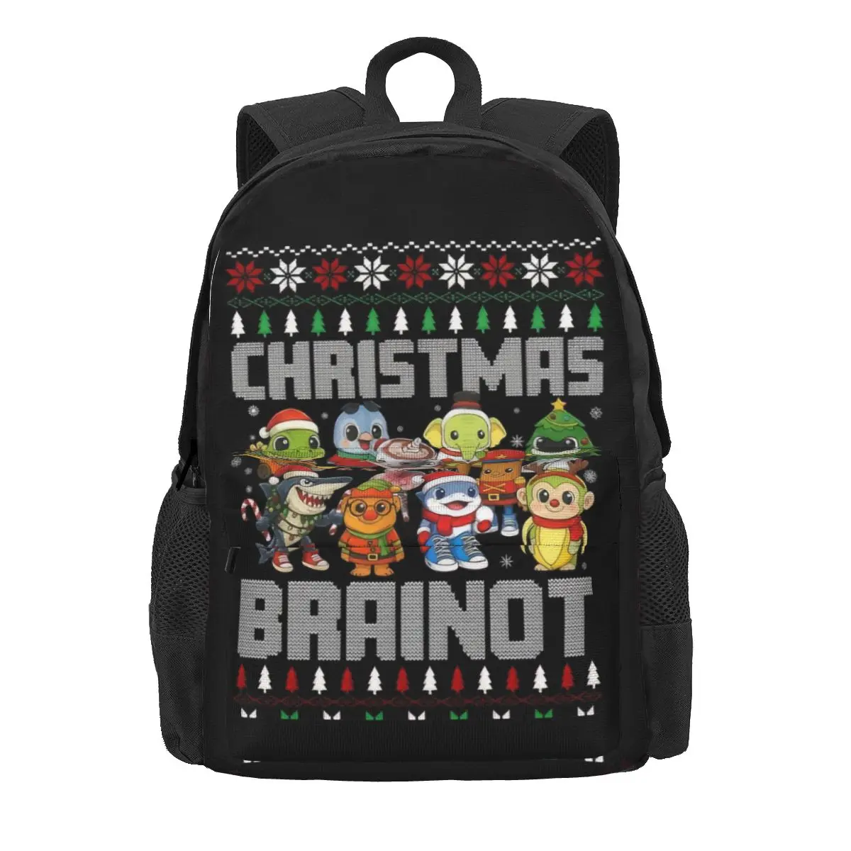 

Christmas Italian Brain Rot Brainrot Backpack Mochila Student School Bag Laptop Mochila Boys Girls Waterproof Travel Rucksack