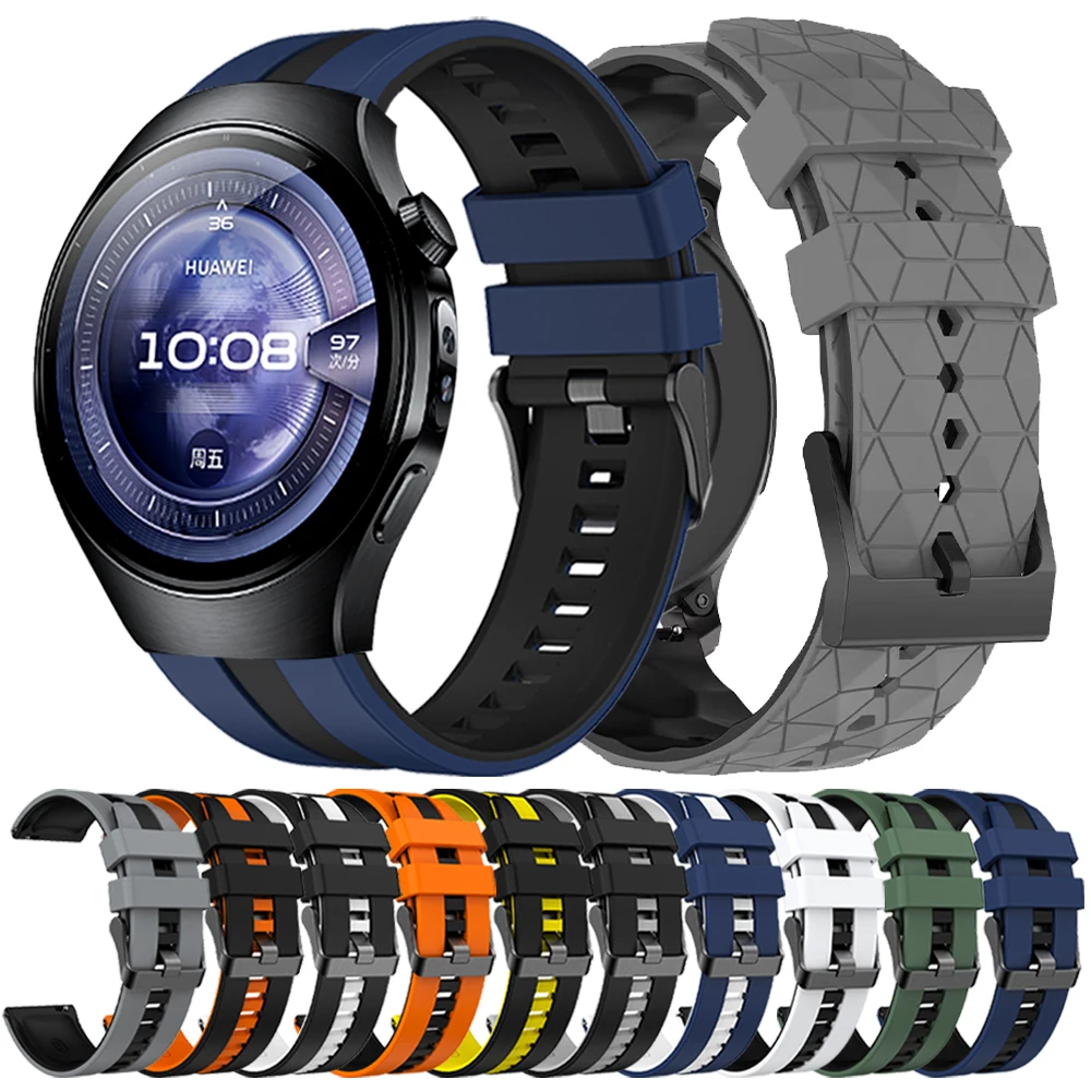Силиконовый ремешок для HUAWEI WATCH 5 46 мм GT 5 Pro GT5 4 GT 3 2 42 мм 20 мм 22 мм Сменные ремешки HONOR Magic Watch 4 GS 3 Pro Браслет