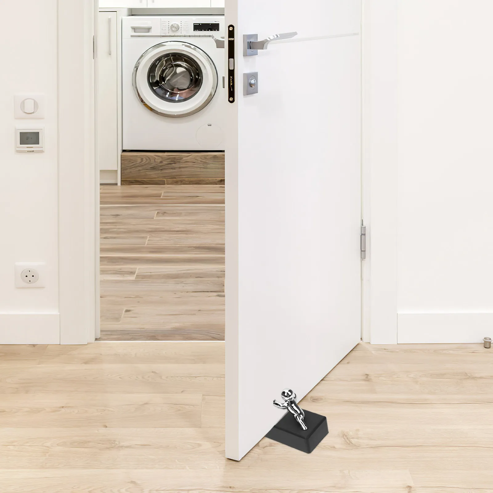 

Heavy Duty Rubber Door Stopper Wedge Non Skid Floor Grip Door Jam Holder for Living Room Bedroom Apartment Safety Use