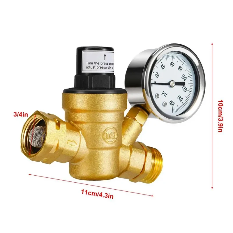 

Бессвинцовый редуктор воды для регулируемого латунного клапана регулятора давления воды на колесах