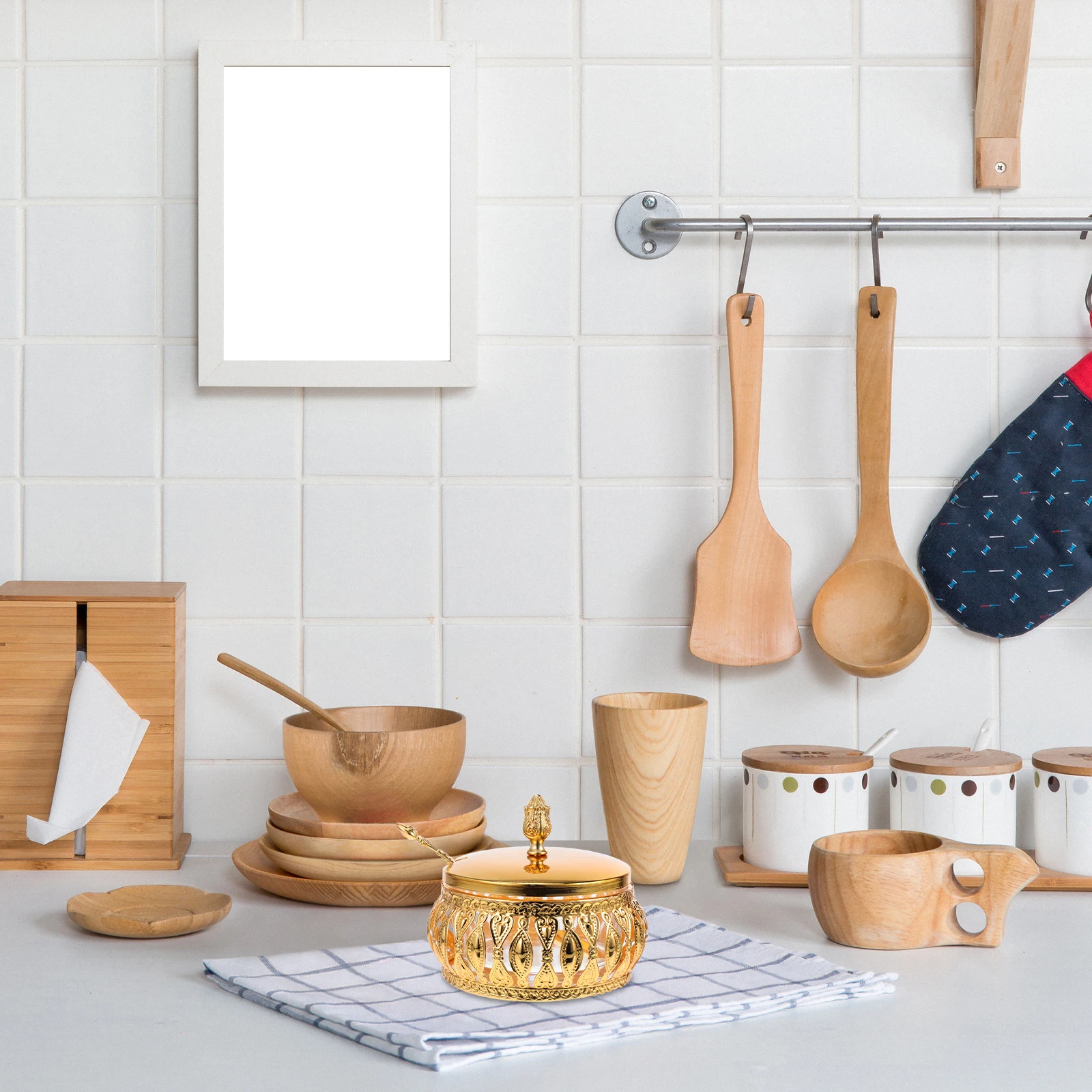 

Kitchen Seasoning Jar Set Airtight Spice Canisters Lid Food Storage Dustproof Candy Containers Design