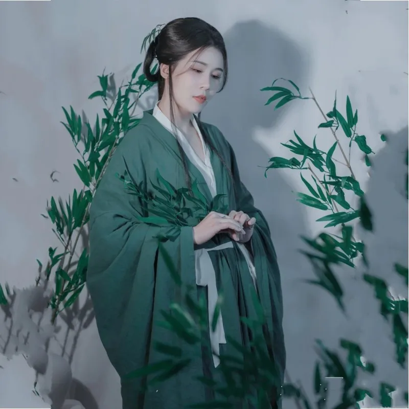 

Elegant Ancient Chinese Cotton Linen Hanfu Photography Studio Theme Shooting Costume Fragrant like before Fairy Tale Girl