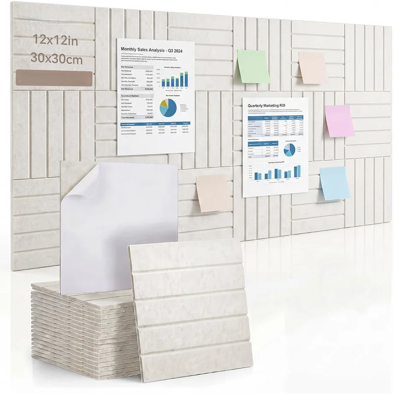 Corcho Pared Felt Cork Tiles Note Pin Bulletin Board Large Soundproof Acoustic Wall Panel Decorative for Wall Ceiling Room Decor