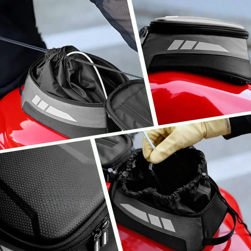 Waterproof Magnetic Motorcycle Bag Quick Release Travel Storage Riding Pouch