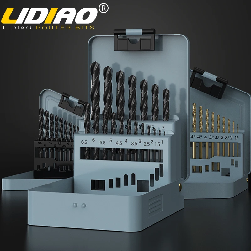 LIDIAO Cobalt Drill Bits Set Stainless Steel M35 Twist Drill Bit Metal Wood Concrete Drilling Electric Drill Tool Accessories