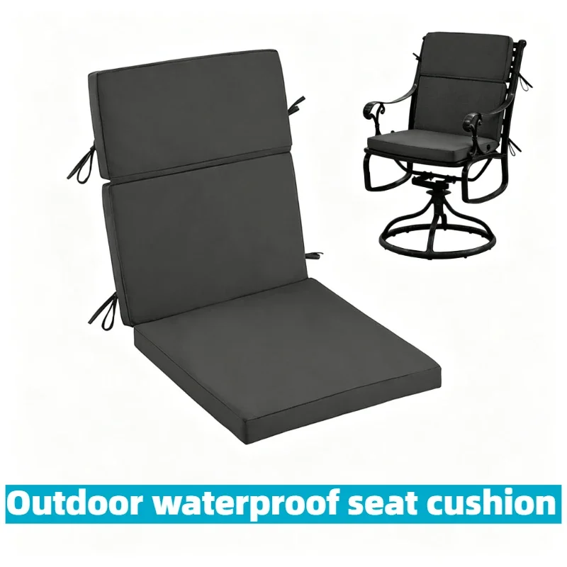 One-piece Foldable Dining Chair Cushions for Household Use Outdoor Waterproof High Backrest Seat Pads Thick 5cm Office Lazy Mats