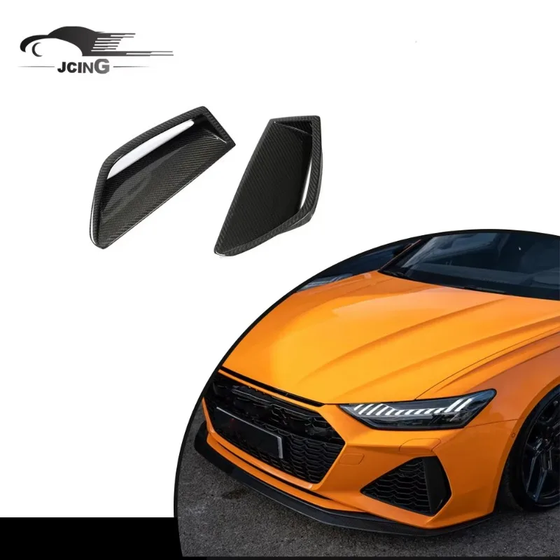 

Dry Carbon Fiber A6 RS6 Front Bumper Vents For Audi RS6 Avant 4 Doors 2019-2021