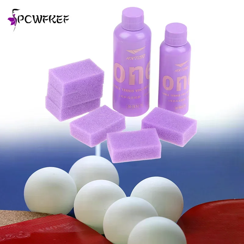 

50/100 мл профессиональный неорганический клей, ракетка для настольного тенниса, бита для пинг-понга, резиновый клей, высокая адгезия с губчатой салфеткой
