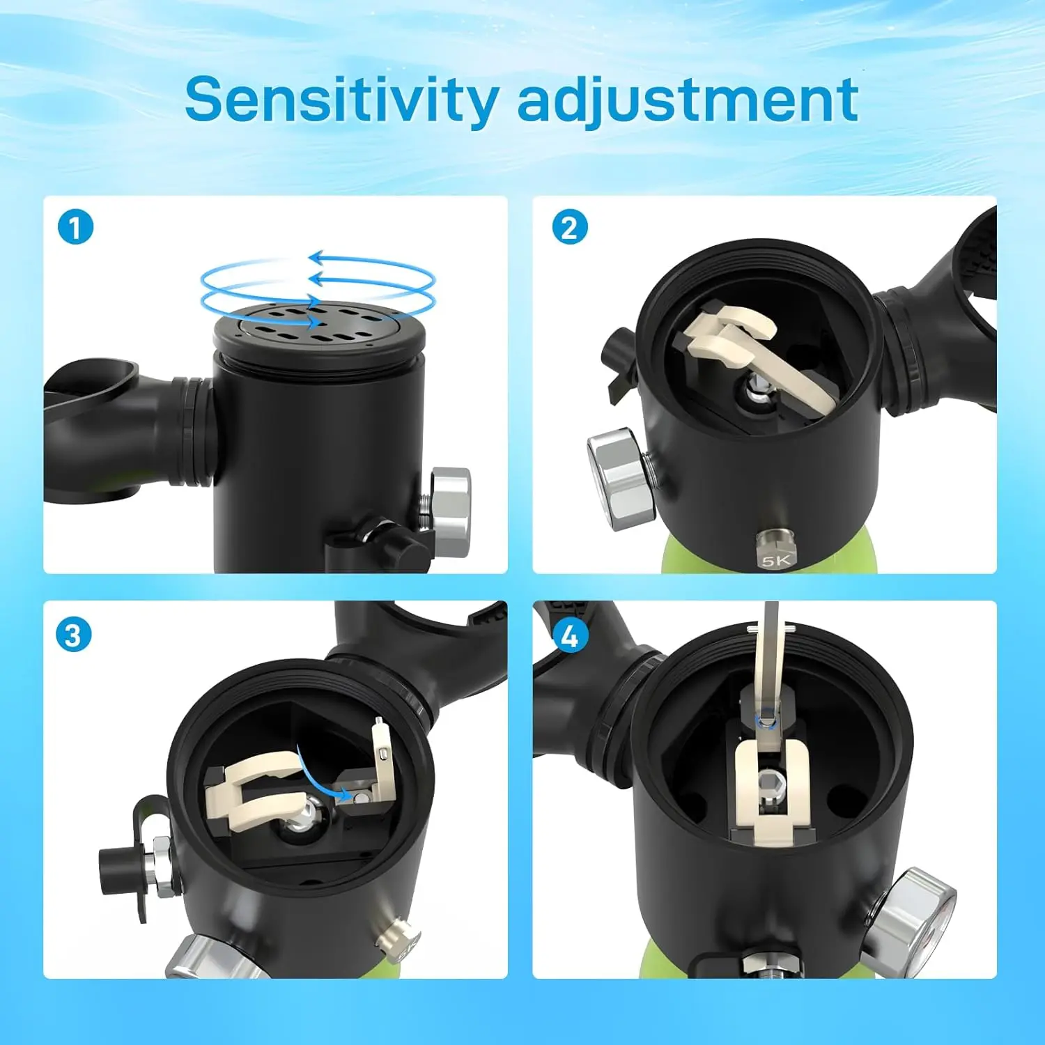 HOUVAN 0.5L ミニダイビングタンクストラップ付きミニスキューバダイビング機器 Divng シリンダー水中探査屋外旅行