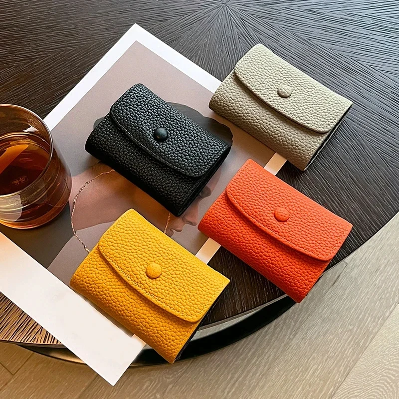 Vintage PU Leather Multi-card Slot Card Holder, Messenger Handbag, Credit ID Card Storage Wallet, Driver License Pouch com fivela