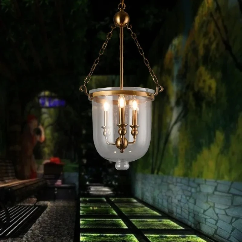 Retro Led Candle Chandelier Circular Design Pendant Light For Bedroom Living Room Dining Home Art Decor