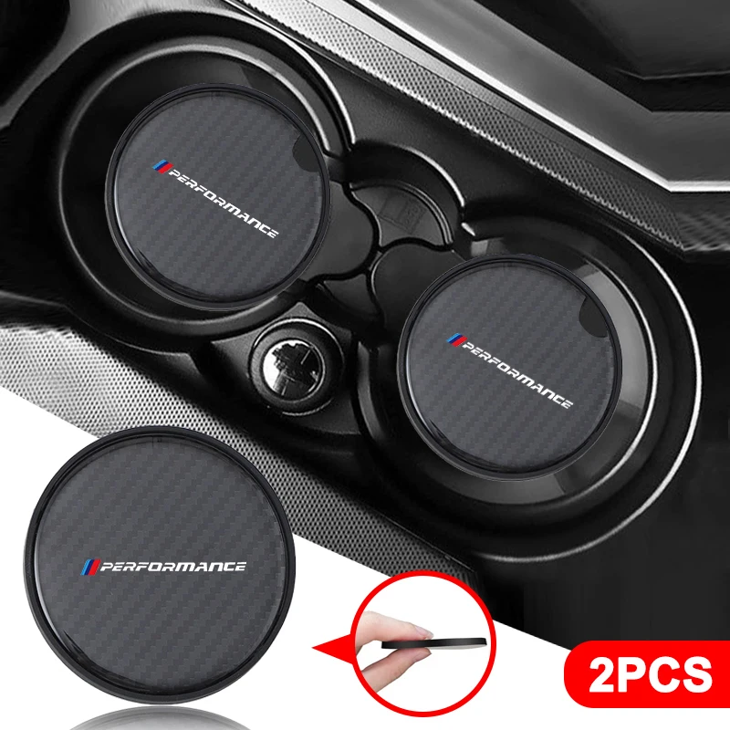 

Car Water Coaster Cup Carbon Fiber PVC Coaster Mat Non-slip Accessories For BMW E30 E34 E36 E39 E46 E52 E53 E60 E61 E62 E70 E71