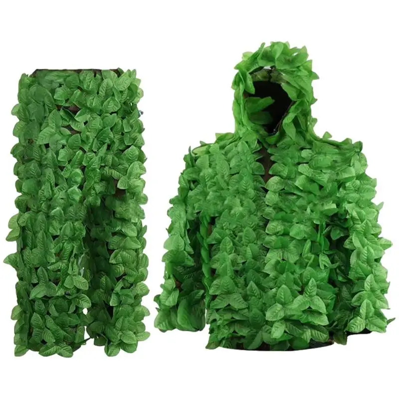 

Ghillie Suit For Men 3d Leafy Camo Suit With Adjustable Elastic Waist Gilly Suit For Wildlife Photography Bird Watching