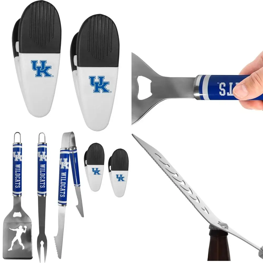 

Kentucky Wildcats 3-Piece Steel BBQ Tool Set with Chip Clips, Team Color, One Size