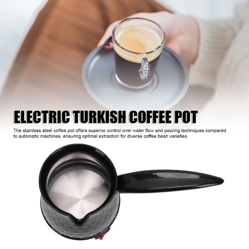 Electric Turkish Coffee Pot 600ml Stainless Steel 600W Turkey Coffee Machine For Home Travel Camping