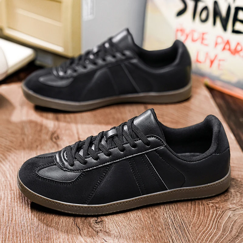 

Mens Retro German Training Sneakers Spring New Fashion Flat Soft Sole Casual Shoes