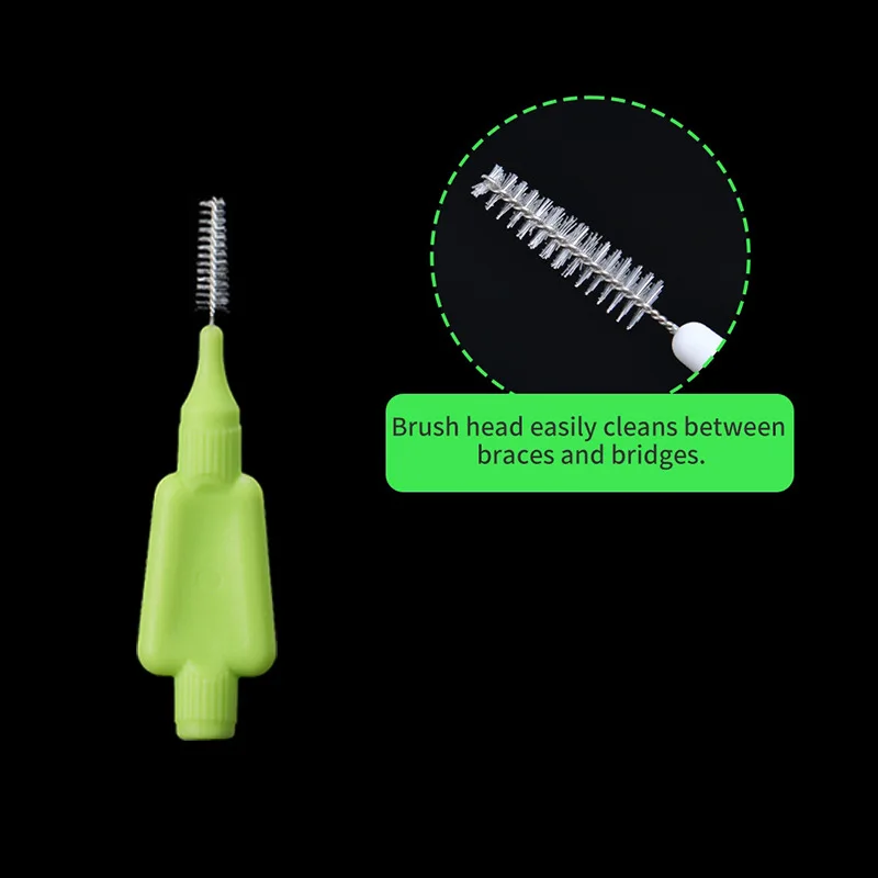 70 Stück Interdentalbürsten in verschiedenen Größen, extra weiche Zahnreinigungsbürsten, Zahnspangenbürsten, Zahnseide, Zahnstocher – Detail 2
