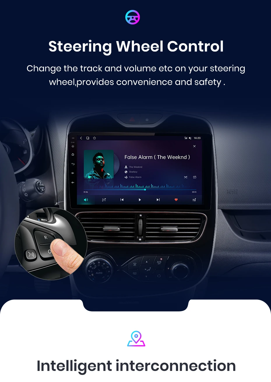 Junsun carplay android auto autoradio für renault clio 4 zoe 2016-2017 gps intelligente systeme stereo multimedia autoradio – Detail 18