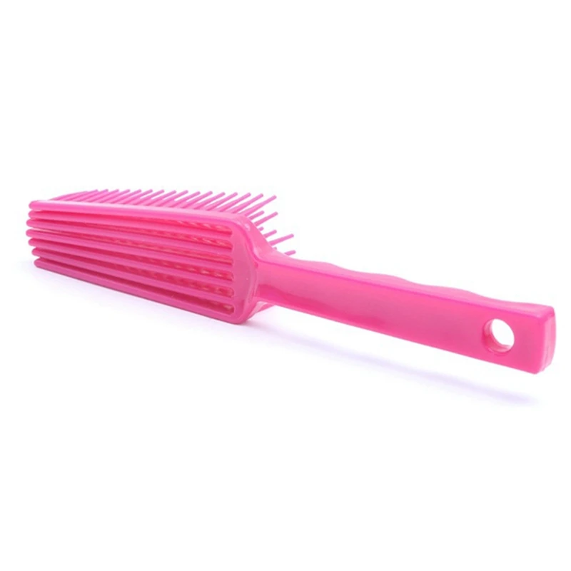 Sisir kuda sisir Detangler hewan peliharaan, sisir plastik untuk bulu ekor panjang sisir warna acak