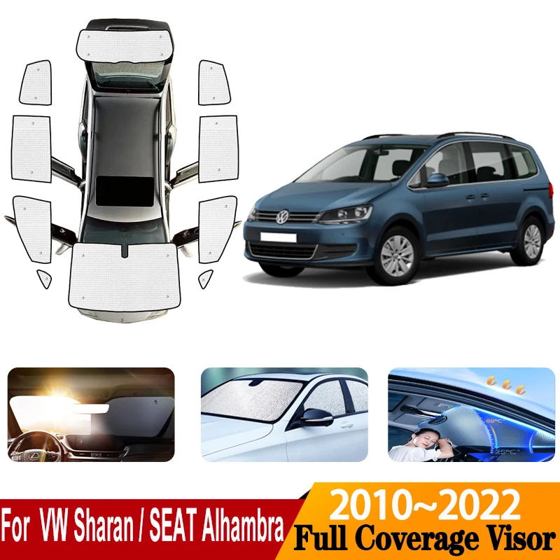 

Coverage Sunshades For VW Volkswagen Sharan 7N Accessories SEAT Alhambra 2010~2022 Sunscreen Window Sunshade Covers Accessories