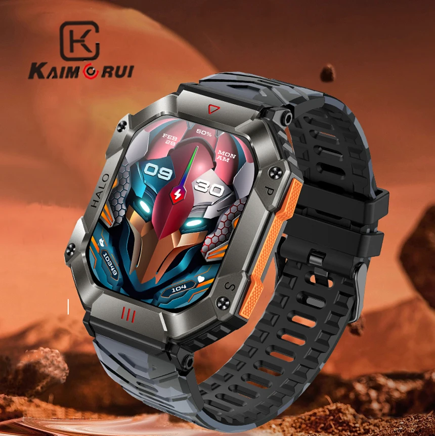 

KAIMORUI Smart Watch Men Bluetooth Call GPS Activity Tracker Compass Heart Rate IP67 Waterproof Outdoor Military Man Smartwatch