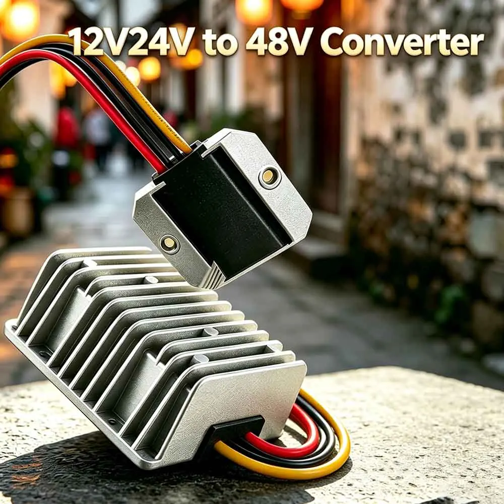 DC/DC 12V24V Step Up to 48V Voltage Stabilizer 1A-10A IP67 Waterproof Boost Power Converter For Cars Trucks Boats LED Lights