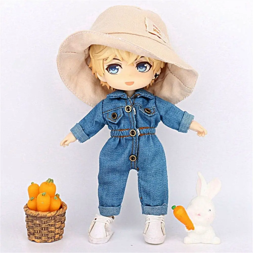 Kualitas tinggi untuk 1/11 ob11doll untuk 1/12Bjd celana Denim boneka Obitsu11 Aksesori boneka pakaian boneka overall