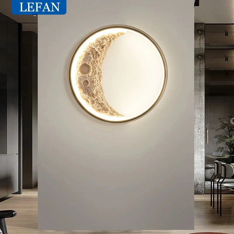 Imagem -02 - Moon Crescent Led Wall Lamp Ip65 Luz Impermeável Interior e Exterior Terraço Jardim Paisagem Exterior