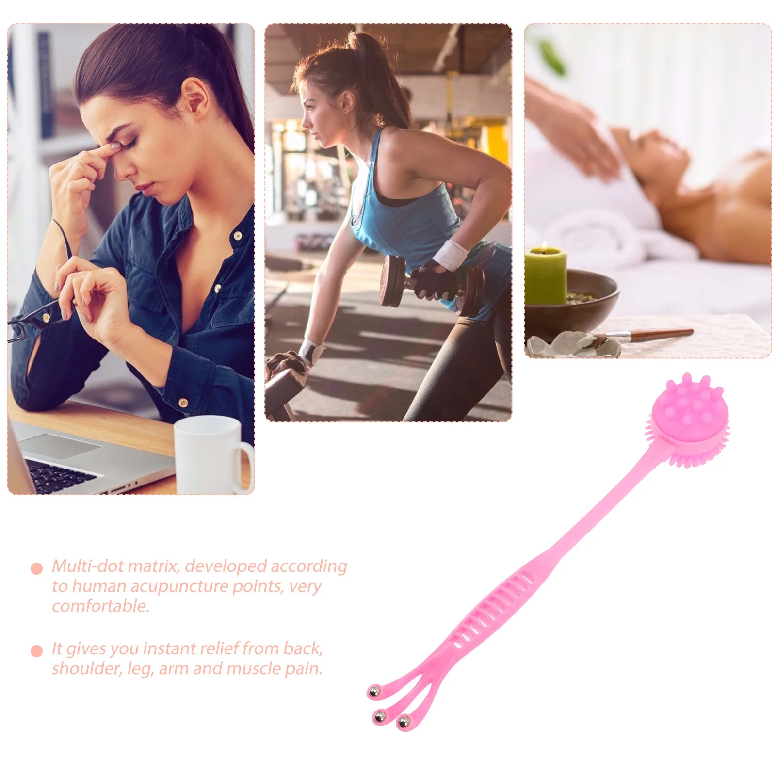 Bâton de massage corporel en Silicone, Relaxation profonde, soulagement du Stress pour tous âges, bâton de frappe Portable, conception confortable des points d'acupuncture