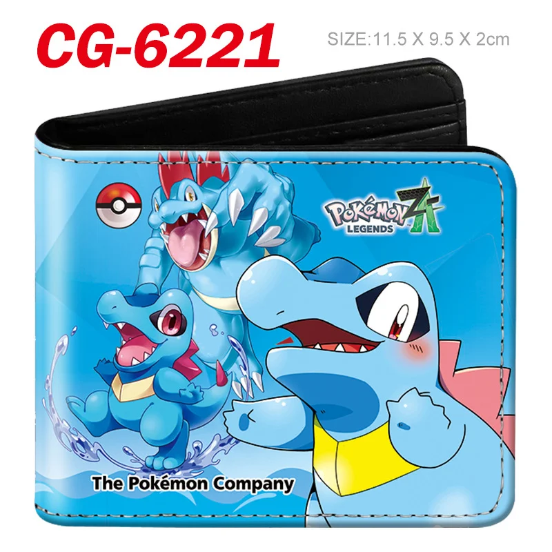 Gengar Coin Purse Fashion PU Leather Short Folding Wallet Cartoon Student Portable Key Card Holder Wallets Storage Bag Kids Gift