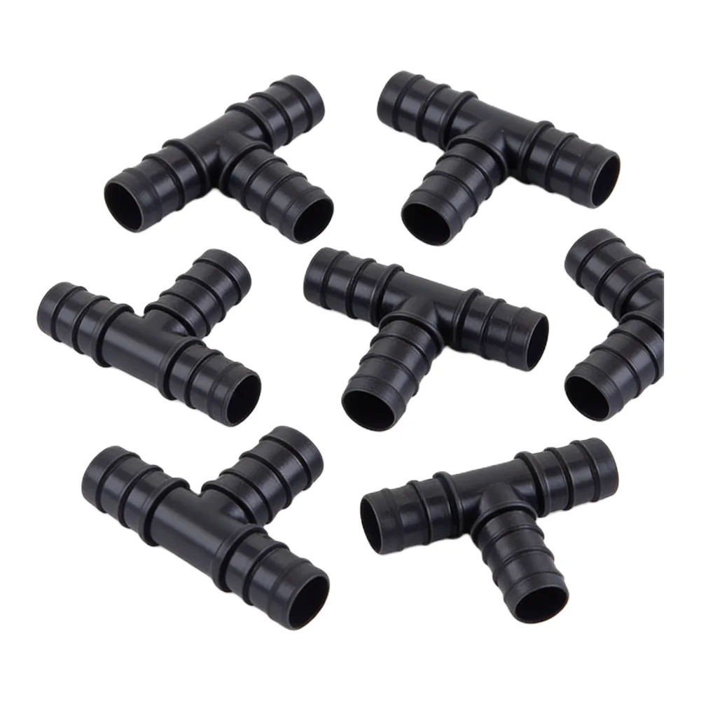 20 Pcs 16mm ID Barbed Tee Hose Connectors Plastic Fittings for Connecting Garden Hoses Washing Machine Inlets and Irrigation