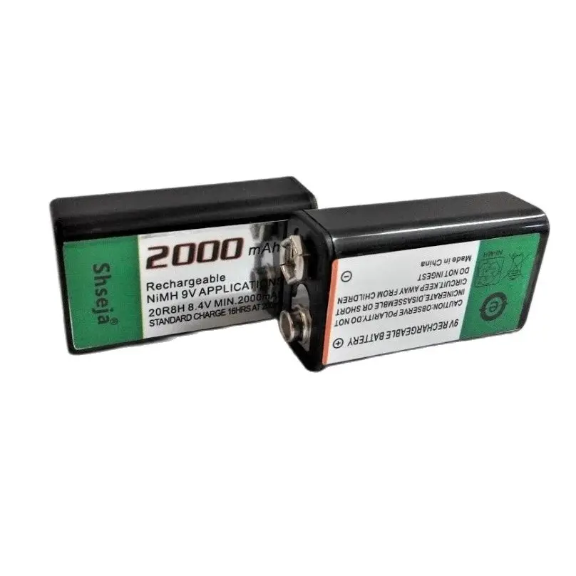 Akumulator Ni-MH 9 V 2000 mAh Akumulator 9 V 18650 10440 14500 CR123A Ładowarka 9 V