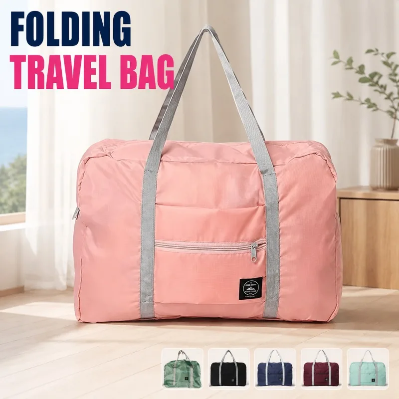 Foldable Travel Bag That Can Slip Over Rolling Luggage Handles Spacious Storage Pouch for Tourism Heavy‑duty Clothing Organizer