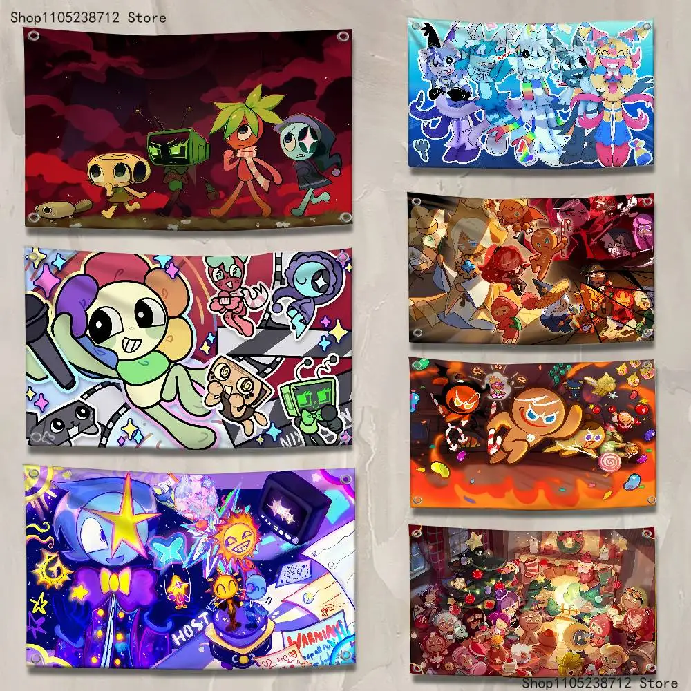 

D-Dandys Horror Game W-Worlds Suitable for camping carnivals music festivals parties Polyester Digital Printing Banner For Decor