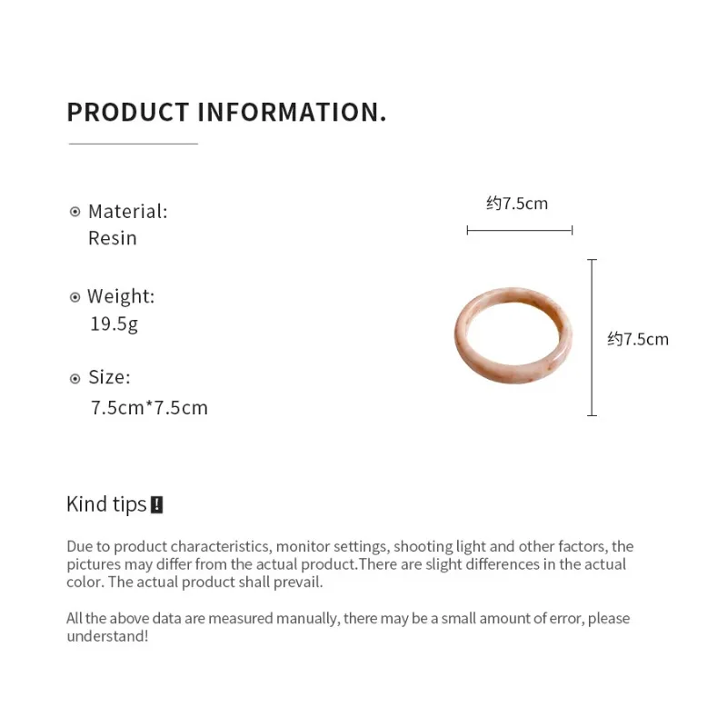 Wide Geometric Smuding Acrylic Bangles for Women Europe and America Vintage Resin Cuff Bracelets Chunky Wristband Hand Accessory image 6
