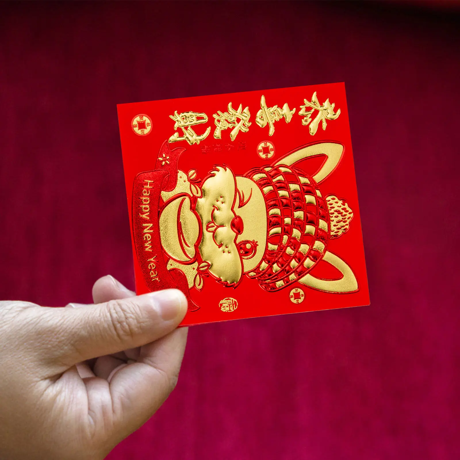 

66 шт. красных конвертов для китайского Нового года, яркие цвета, мультяшный дизайн, узоры знаков зодиака, денежные конверты, подарок на Весенний фестиваль, праздничные, 2023 год