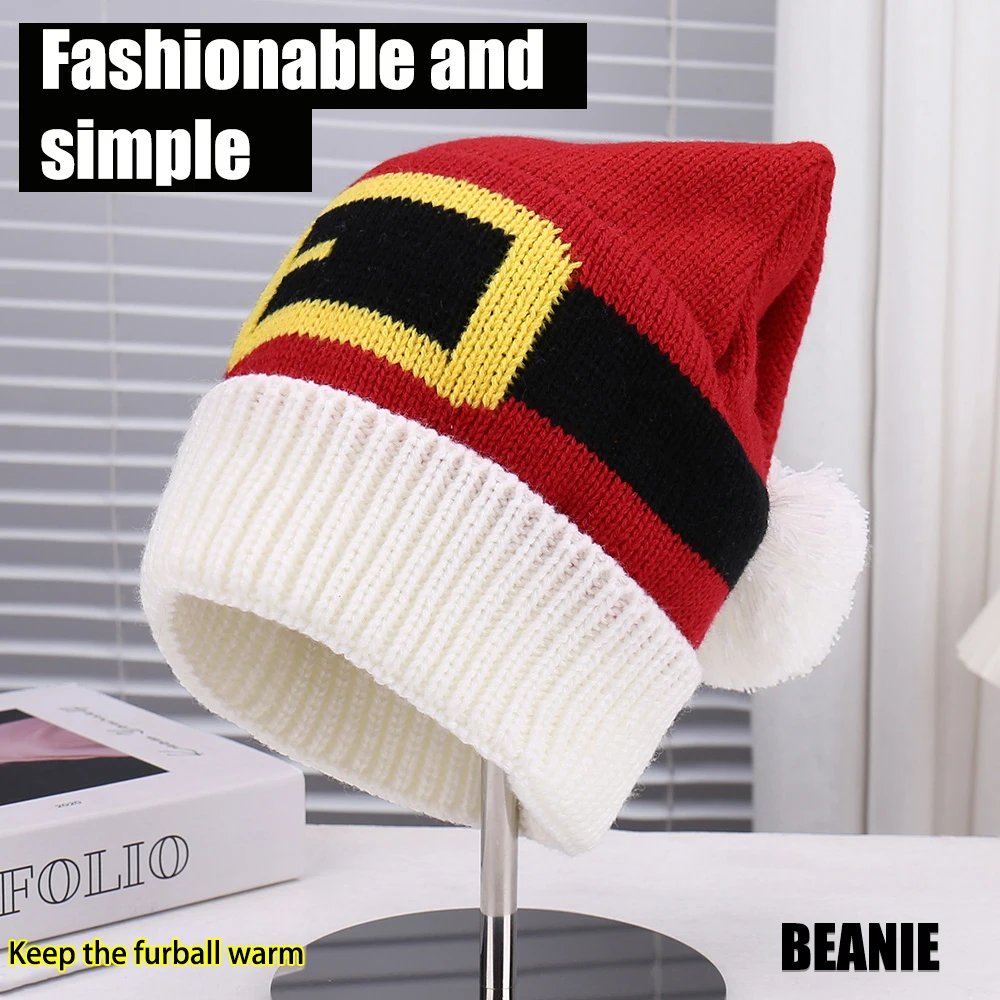 

Модная вязаная шапка с бантом на поясе, теплая, удобная, универсальная, косплей, сценическая шапка