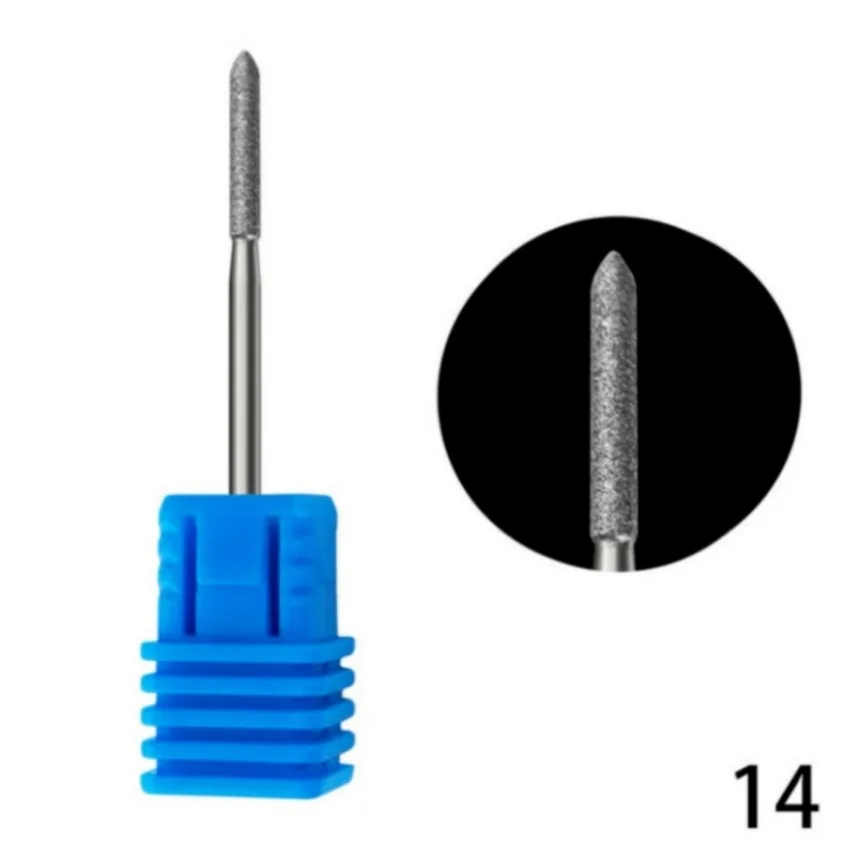 Broca de diamante para máquina elétrica de manicure, Cutícula Clean Milling Cutter, Ball Burr Removing, Unhas Acessórios