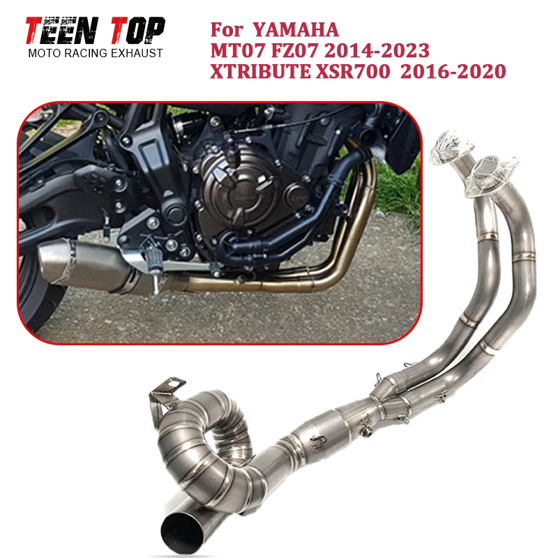 

For Yamaha MT-07 MT07 FZ-07 FXTRIBUTE XSR700 Exhaust Front Link Pipe 51mm Ti-Alloy Motorcycle Exhaust Pipe Escape Moto Header