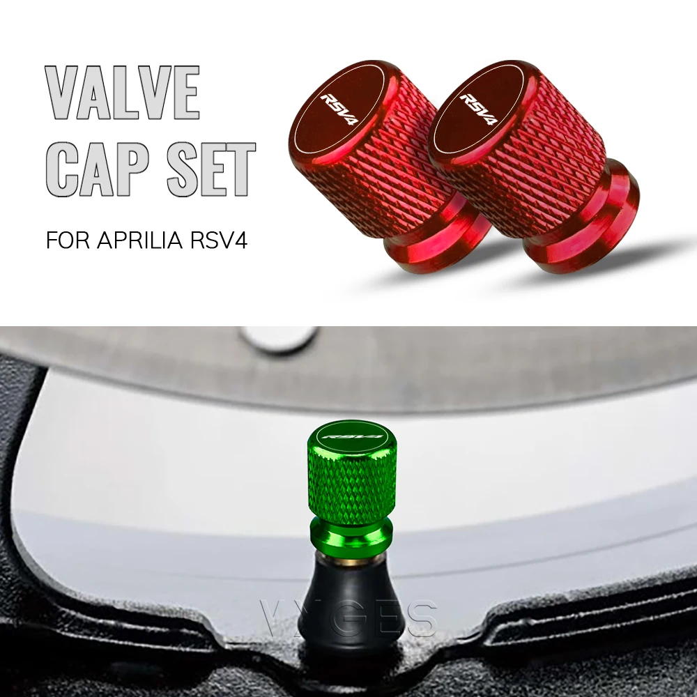 Motorcycle Accessories Standard Valve Cap Set Tire Caps Set CNC Aluminum For Aprilia RSV4