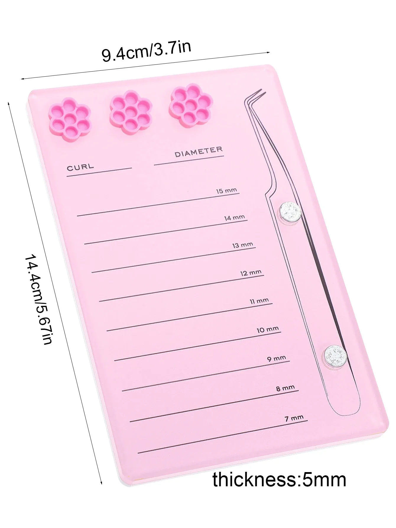 Eyelash Extension Scale Holder Magnetic Acrylic Lash Board With Glue Pallet Cup False Eyelashes Pad Lash Makeup Tools Wholesale