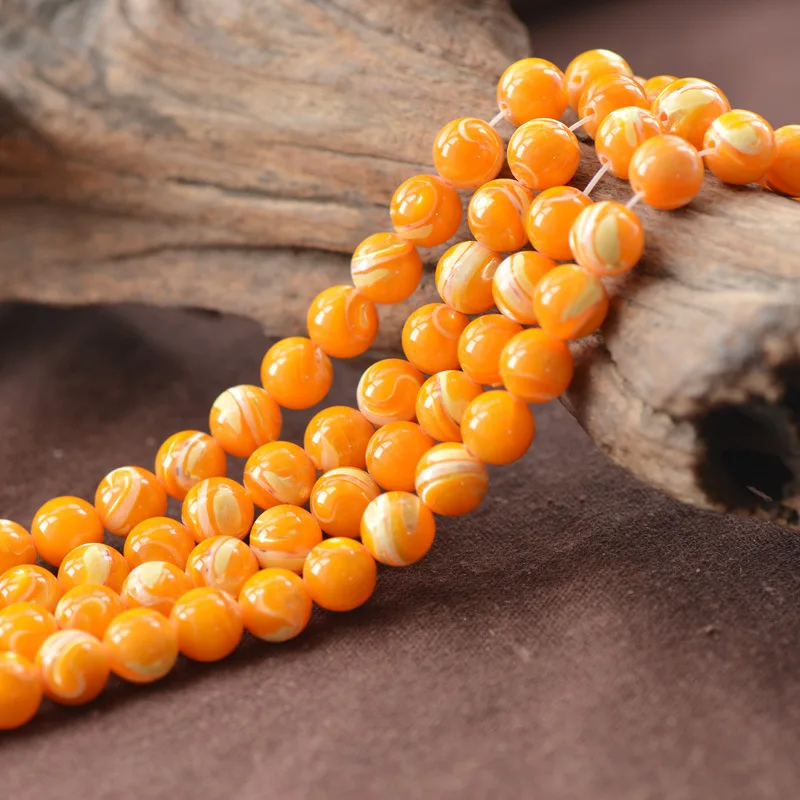 

Joanlyn Grade AAA Natural Orange Shell Beads 4mm-12mm NOT Dyed Smooth Polished Round 15 Inch Strand SH11