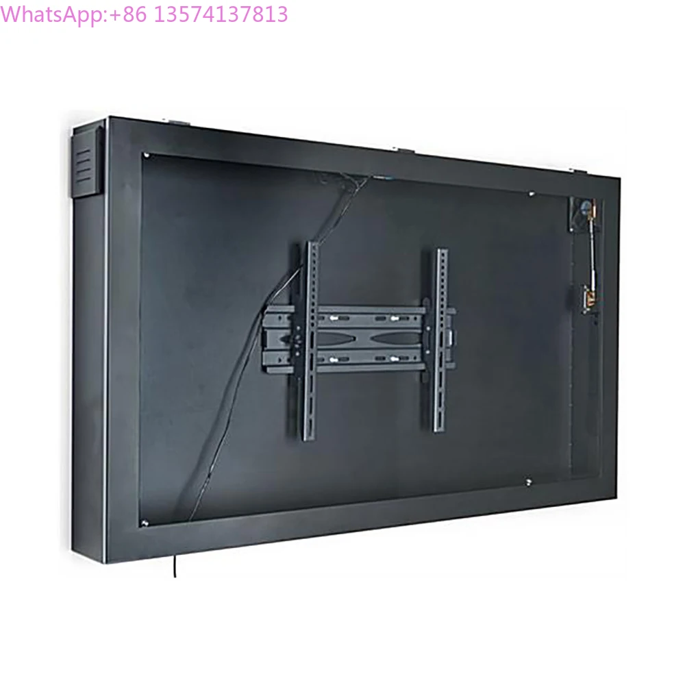 

Modern High-Tech Style Outdoor TV Frame Case Weatherproof Electronics & Instrument Enclosure with Stylish Design