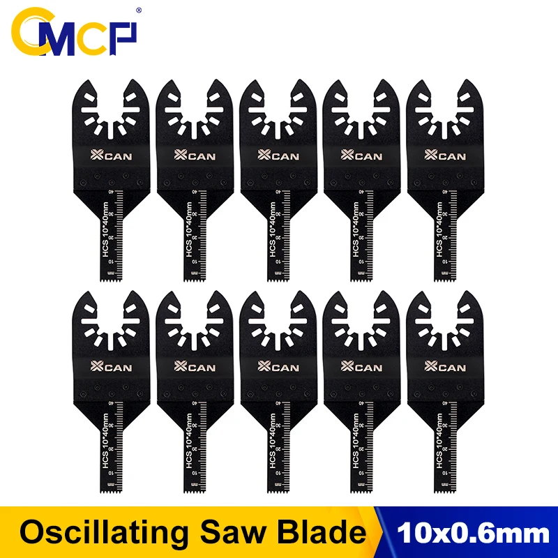 CMCP 10/20/50pcs 10mm Oscillating Saw Blade High Carbon Steel Multi-Tools Blades for Plasterboard Wood Panel Cutting
