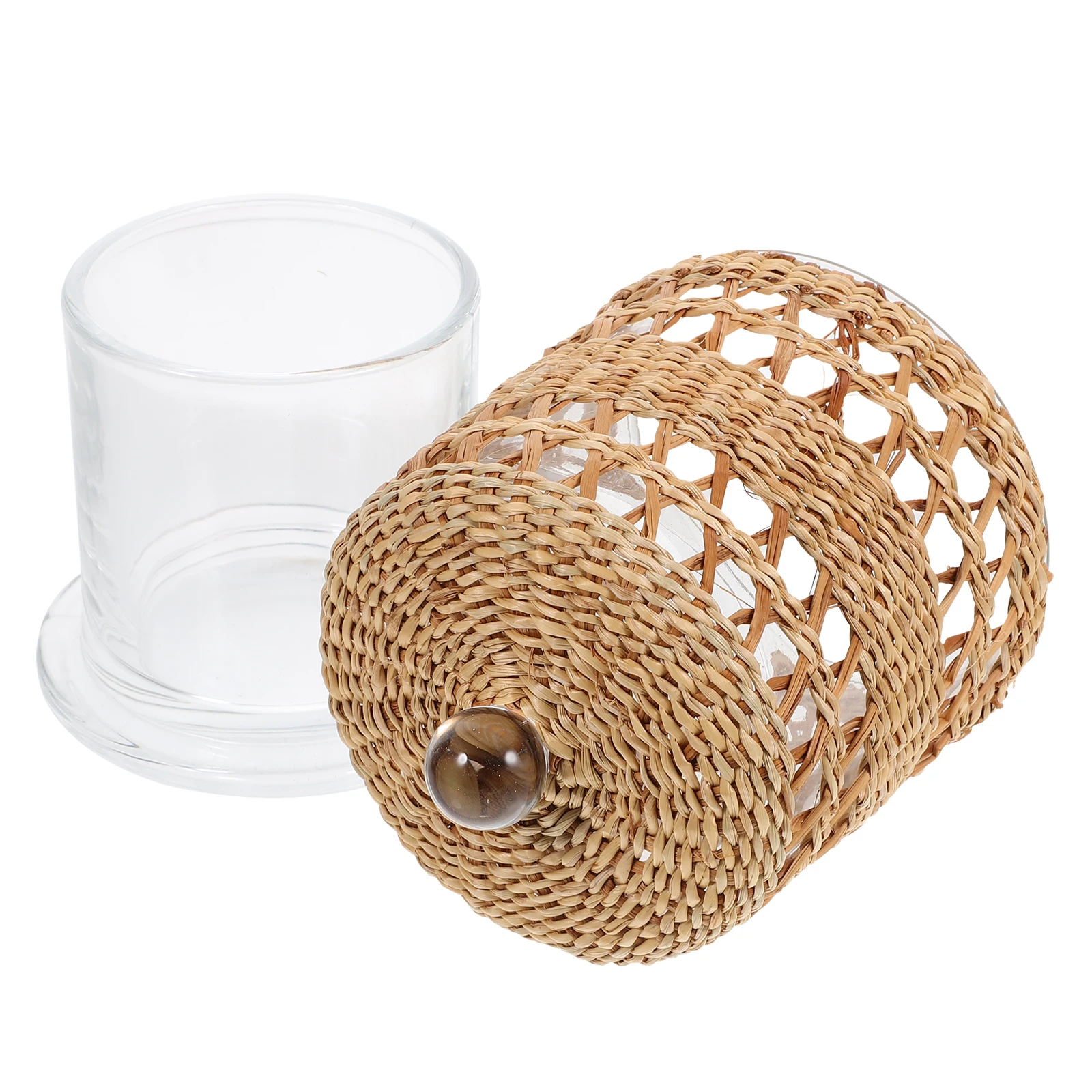 

Aromatherapy Cover Windproof Protectors Display Dome Rattan Candleholders Shades Reusable Vintage Glass Cover